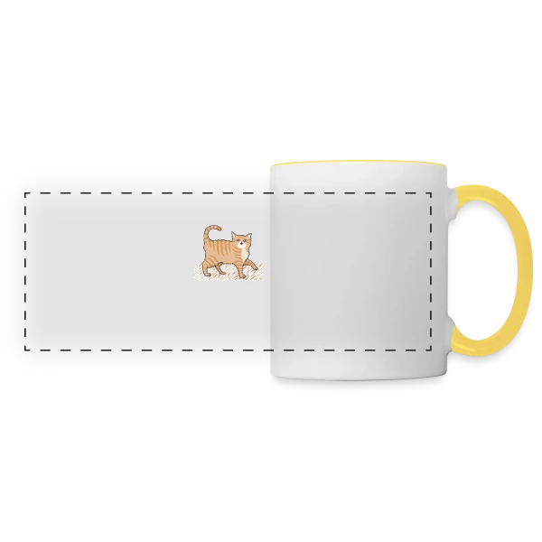 Humour 'Mon Pyjama 80% Poils de Chat' sur Mug panoramique contrasté et blanc