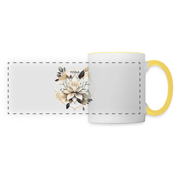 Yoga: L'Art de la Méditation sur Mug panoramique contrasté et blanc