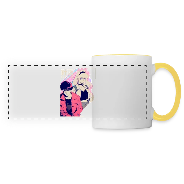 Agents Secrets Anime Rétro 80s/90s - Projet Delta sur Mug panoramique contrasté et blanc