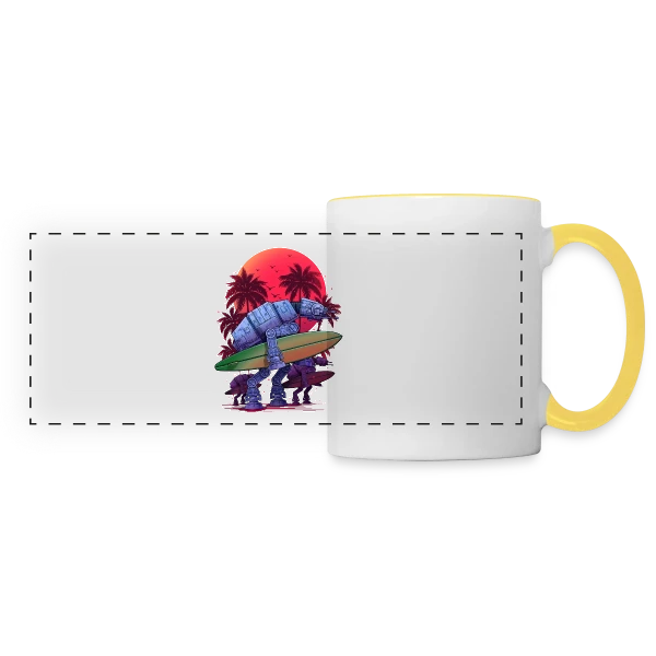 L'Été Galactique des AT-AT sur Mug panoramique contrasté et blanc