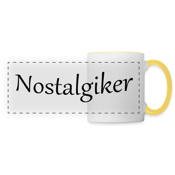 Nostalgique Élégant sur Mug panoramique contrasté et blanc