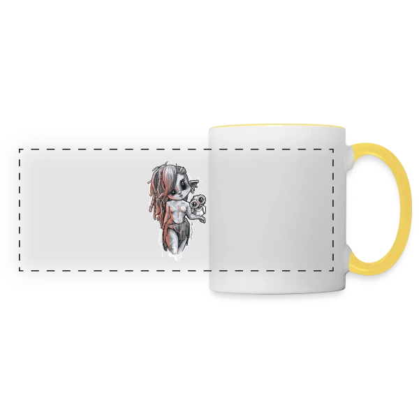 L'Esprit Sauvage Nordique sur Mug panoramique contrasté et blanc