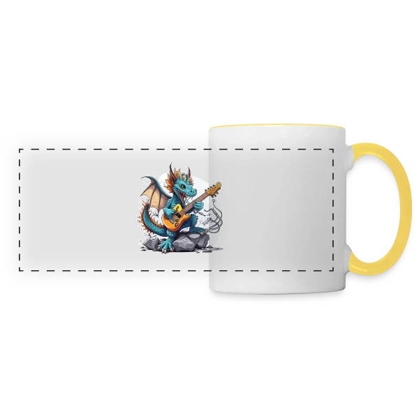 Dragon Rocker : La Légende Musicale sur Mug panoramique contrasté et blanc