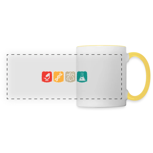 Science Contre Dogme | Humour Scientifique sur Mug panoramique contrasté et blanc