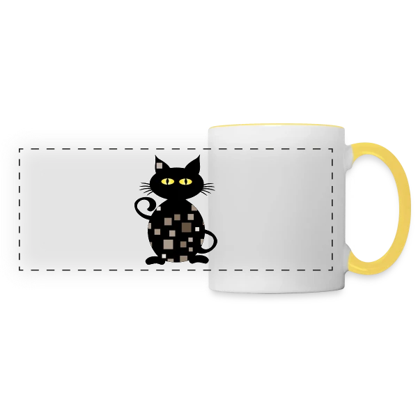 Mon Adorable Chat sur Mug panoramique contrasté et blanc