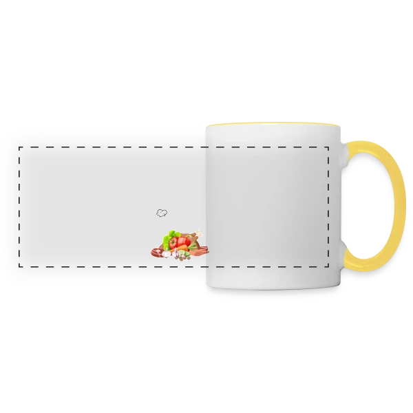 De Cuisine Personnalisé : Pour les Passionnés sur Mug panoramique contrasté et blanc