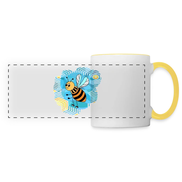 L'Abeille Élégante sur Mug panoramique contrasté et blanc