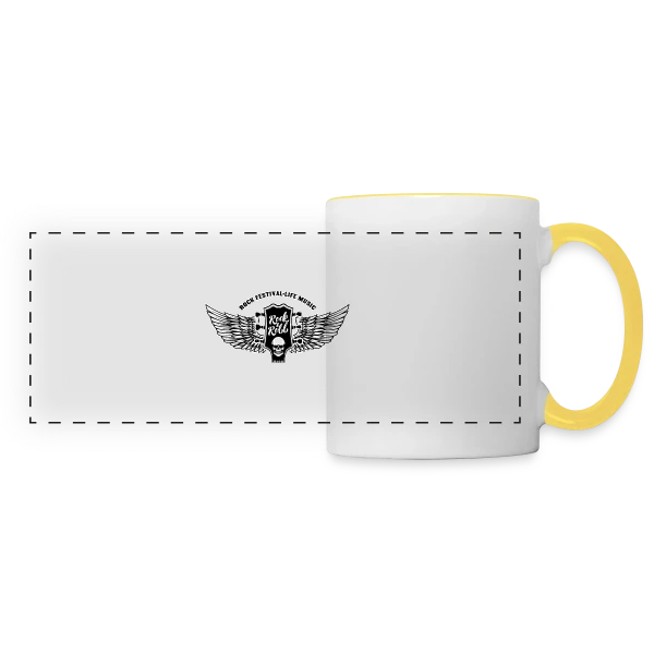 Esprit Rock Musique sur Mug panoramique contrasté et blanc