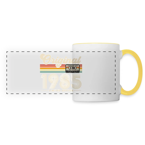 Année Originale 1985 Rétro sur Mug panoramique contrasté et blanc