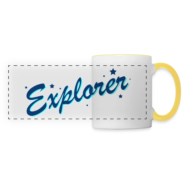 Explorateur Céleste sur Mug panoramique contrasté et blanc