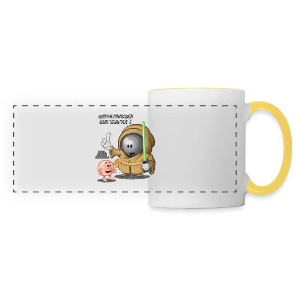 Que la pétanque soit avec toi ! sur Mug panoramique contrasté et blanc