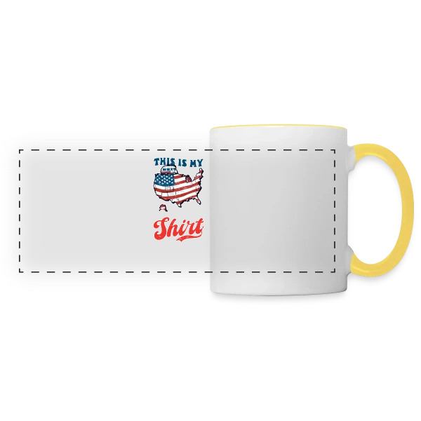 Ma Tenue Road Trip USA sur Mug panoramique contrasté et blanc