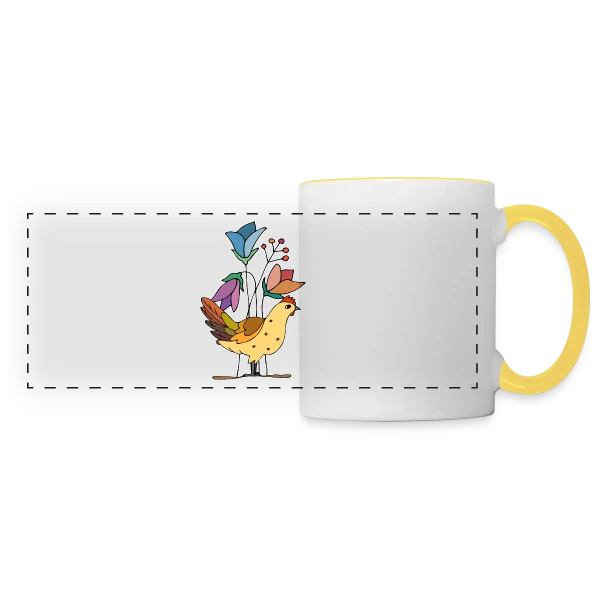 L'Oiseau Majestueux sur Mug panoramique contrasté et blanc