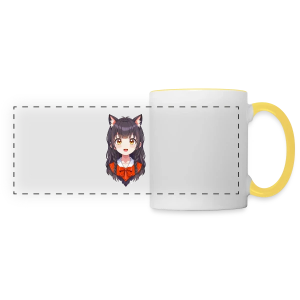 Manga Girl : Pour Fans, Gamers et Cosplayers sur Mug panoramique contrasté et blanc