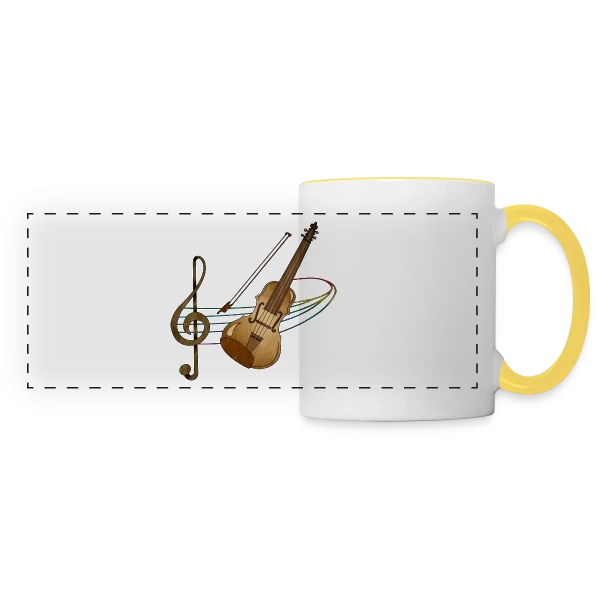Maître Violon sur Mug panoramique contrasté et blanc