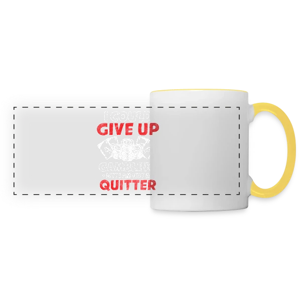 Maître du Skat et du Poker sur Mug panoramique contrasté et blanc