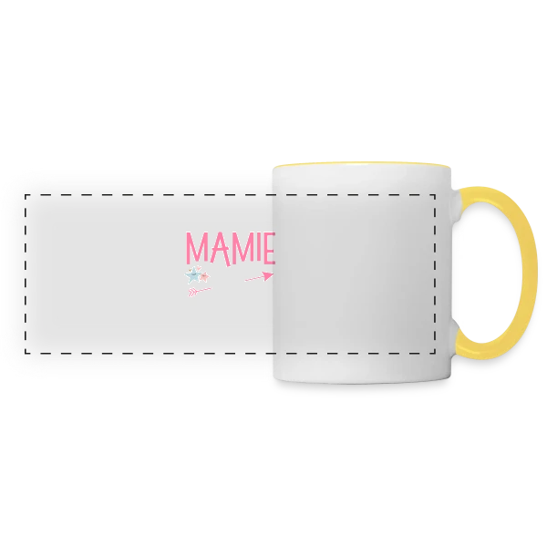 Future Mamie 2025 : Annonce de Grossesse Originale sur Mug panoramique contrasté et blanc
