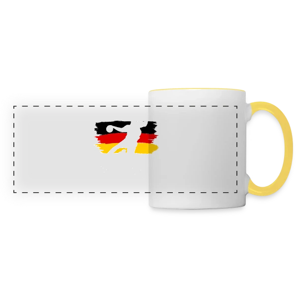 Équipe de Handball Allemagne : Passion Germanique sur Mug panoramique contrasté et blanc