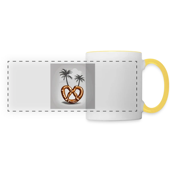 Bretzel tropical : L'Alsace en vacances sur Mug panoramique contrasté et blanc
