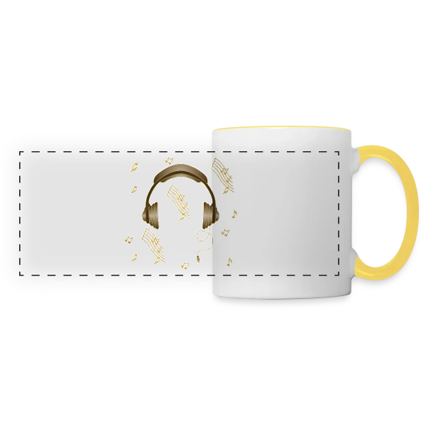 Passion Casque Audio sur Mug panoramique contrasté et blanc