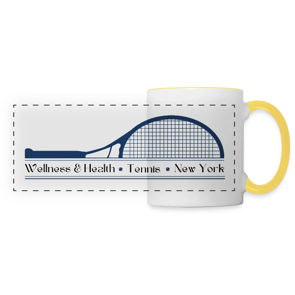 Tennis is Life : New York Grand Slam & Wellness sur Mug panoramique contrasté et blanc