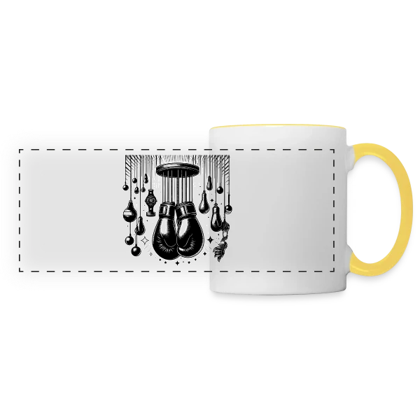 Coach Boxe : L'Entraîneur Passionné sur Mug panoramique contrasté et blanc