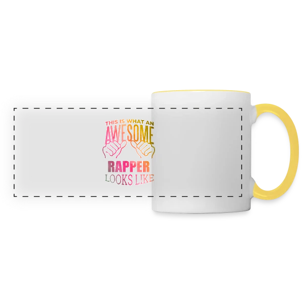 "Rap Rap Rap" Style Urbain Hip-Hop sur Mug panoramique contrasté et blanc