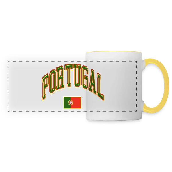 L'Esprit Portugal sur Mug panoramique contrasté et blanc