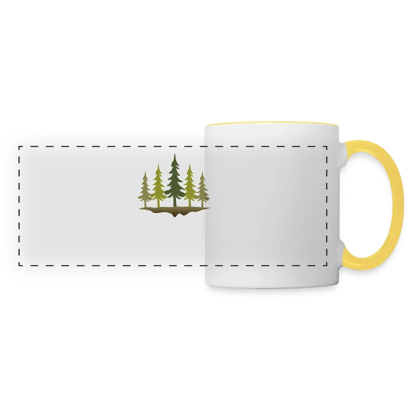 Forêt Mystique Sylvestre sur Mug panoramique contrasté et blanc