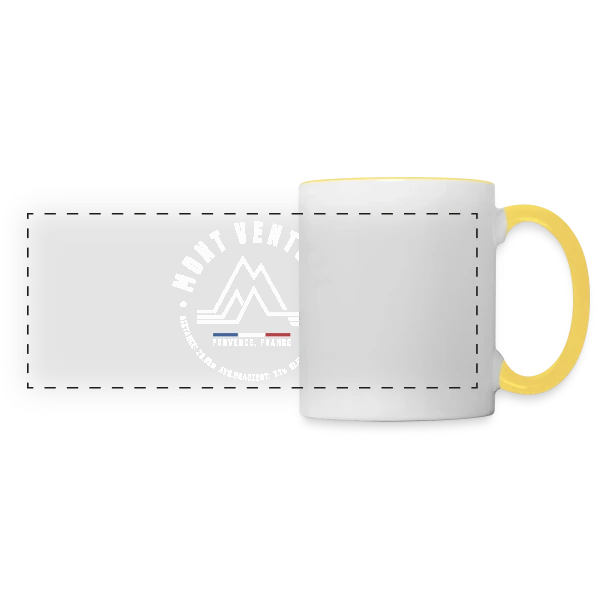 Mont Ventoux - Le Géant de Provence Cyclisme sur Mug panoramique contrasté et blanc