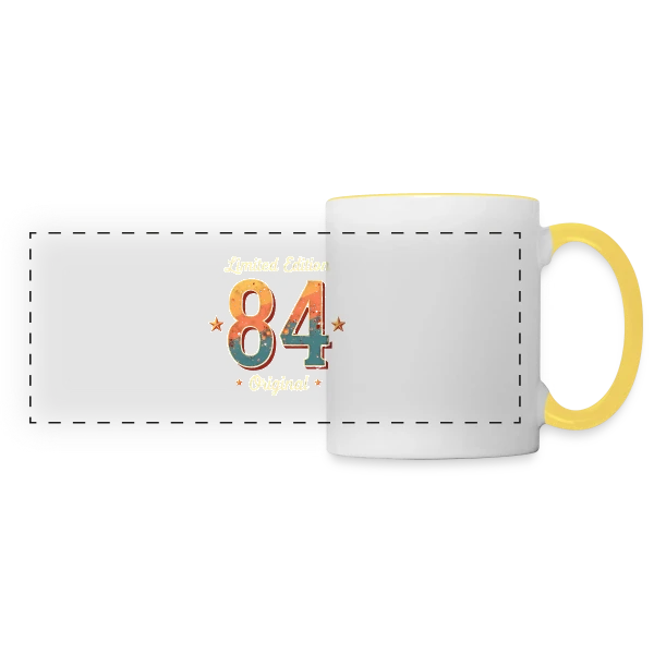 40e Anniversaire Homme Femme - 40 Ans en 1984 sur Mug panoramique contrasté et blanc