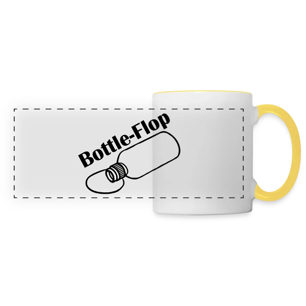 Bottle Flop Défi Raté sur Mug panoramique contrasté et blanc