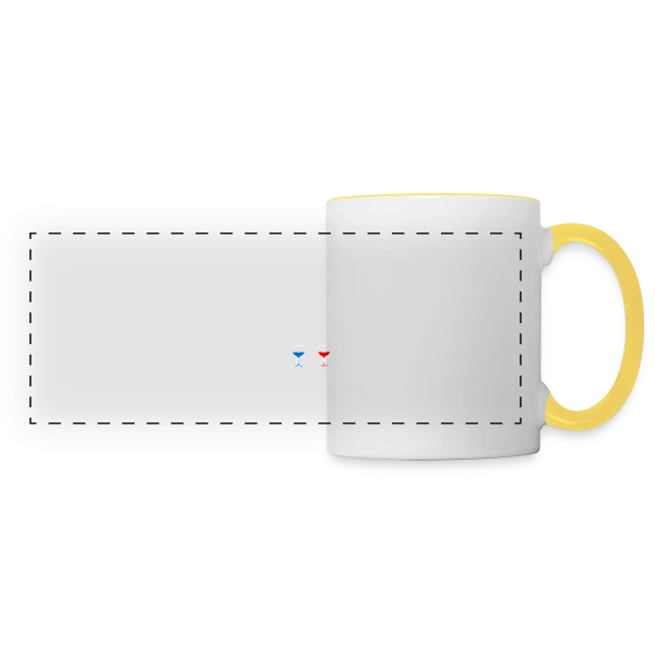 Rugby & Apéro : L'Esprit Convivial sur Mug panoramique contrasté et blanc