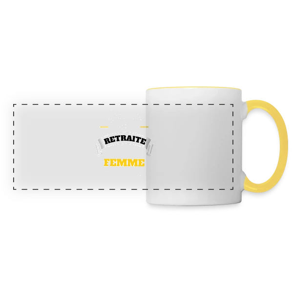 Retraite Humoristique pour Homme sur Mug panoramique contrasté et blanc