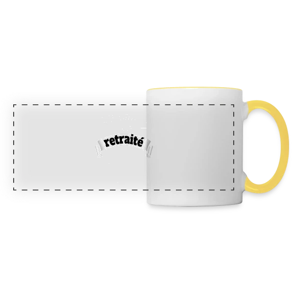 Apéro Retraite : Humour et Détente sur Mug panoramique contrasté et blanc