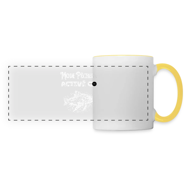 Mode Pêcheur Activé : Design Minimaliste sur Mug panoramique contrasté et blanc