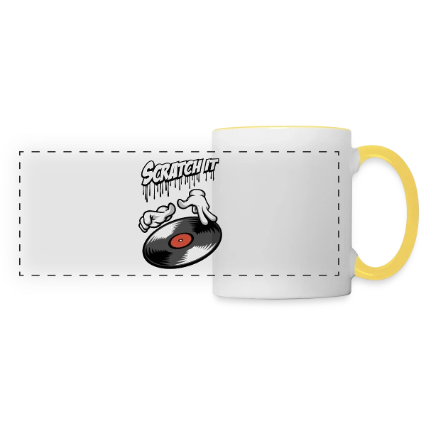 Scratch It: DJ Style sur Mug panoramique contrasté et blanc