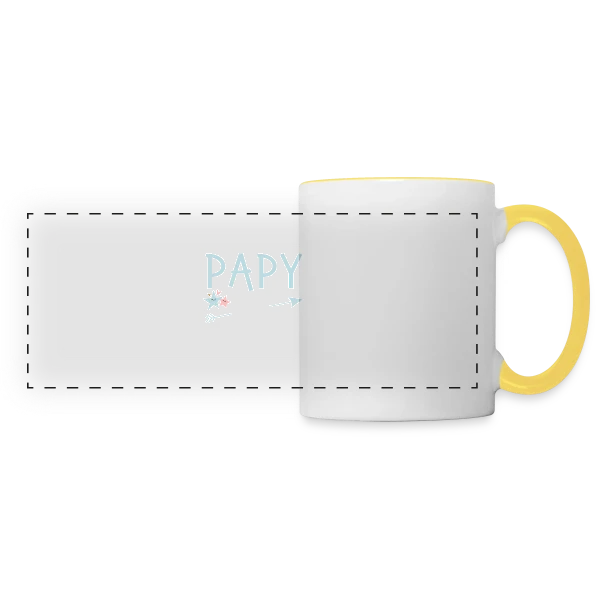Annonce Grossesse "Futur Papy 2026" - Bientôt Grand-Père sur Mug panoramique contrasté et blanc