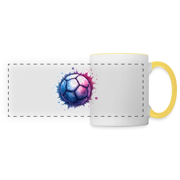 Idées Cadeaux Handball - Pour les Passionnés sur Mug panoramique contrasté et blanc