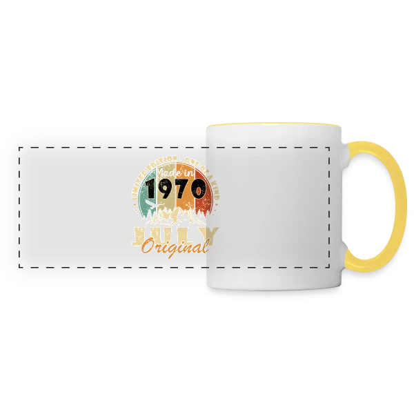 Année de Naissance 1970 Édition Limitée sur Mug panoramique contrasté et blanc