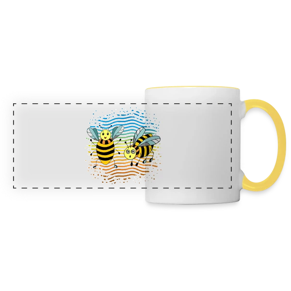 Le Royaume Fascinant des Insectes et Petites Bêtes sur Mug panoramique contrasté et blanc