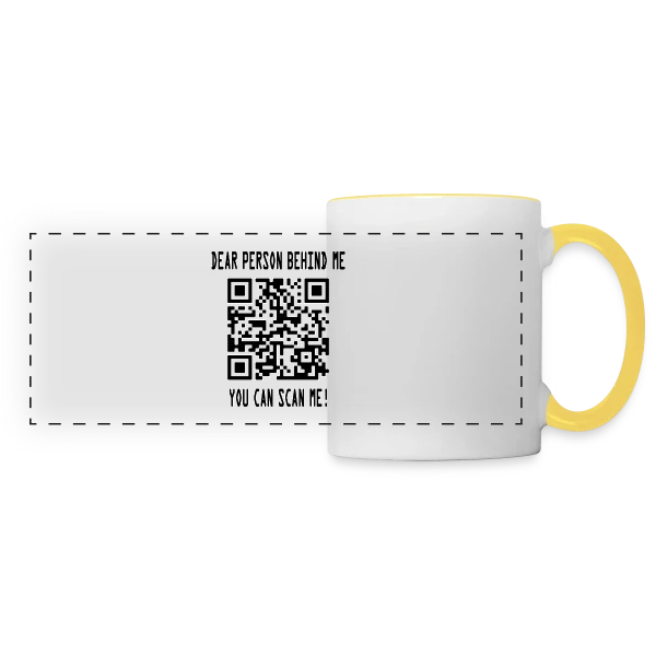 Un Sourire, C'est Gratuit ! sur Mug panoramique contrasté et blanc