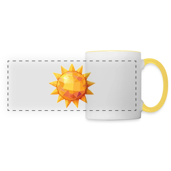 Soleil Radieux sur Mug panoramique contrasté et blanc