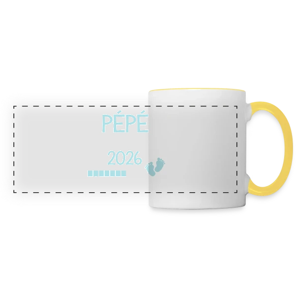 Humour Pepe le Crapaud Memes sur Mug panoramique contrasté et blanc