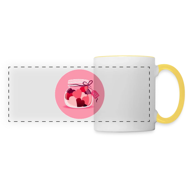 Une Dose d'Amour sur Mug panoramique contrasté et blanc