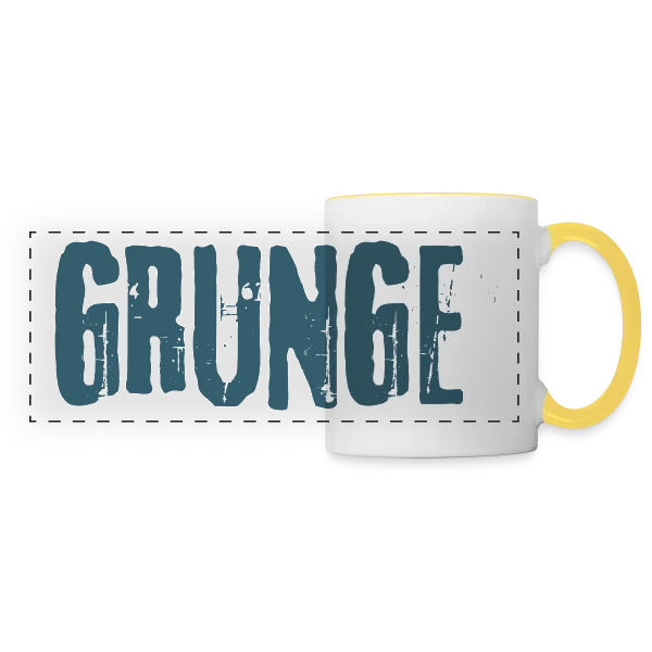 Grunge Teinte Vintage sur Mug panoramique contrasté et blanc