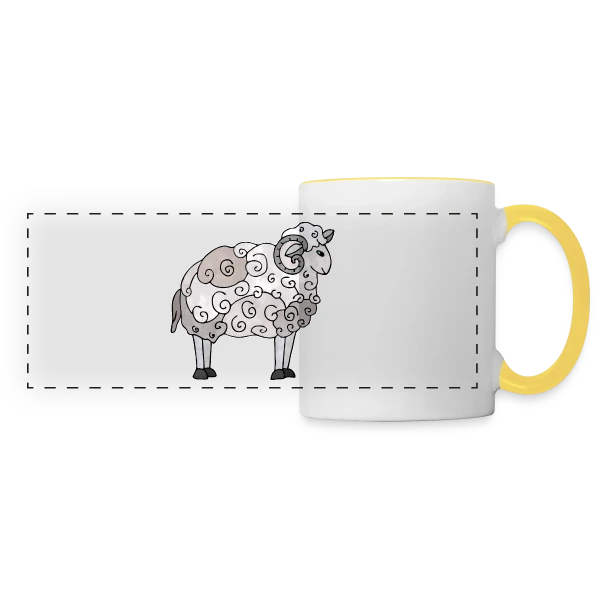L'Énigme 2074 sur Mug panoramique contrasté et blanc