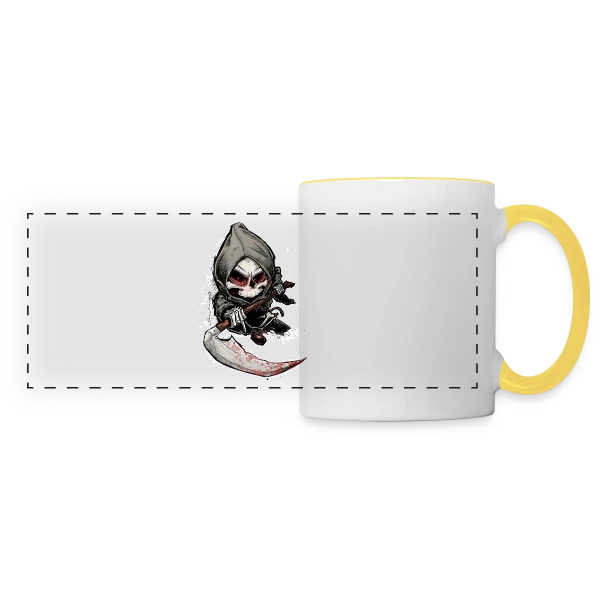 Abstrait Moderne - Élégance Graphique sur Mug panoramique contrasté et blanc