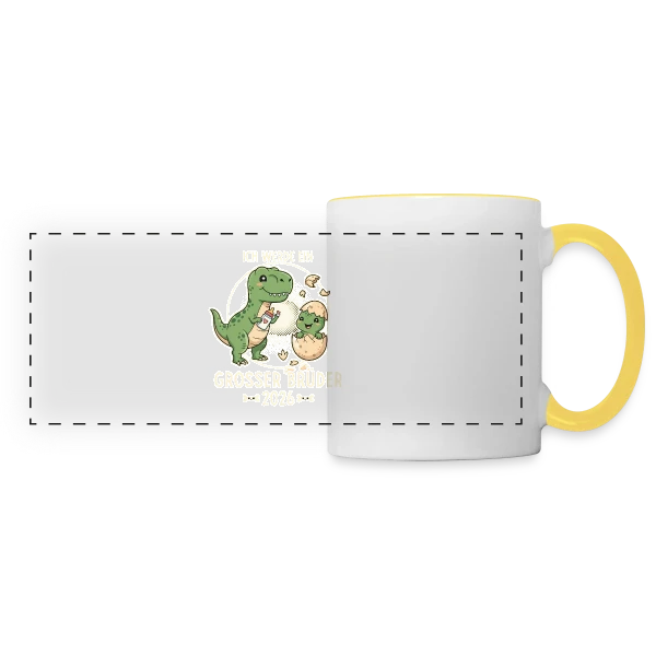 Futur Grand Frère 2026 sur Mug panoramique contrasté et blanc