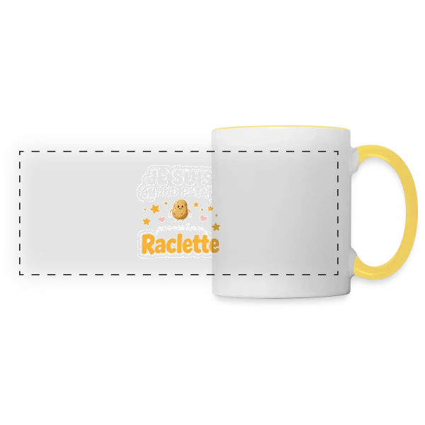 Design Minimaliste Élégant sur Mug panoramique contrasté et blanc